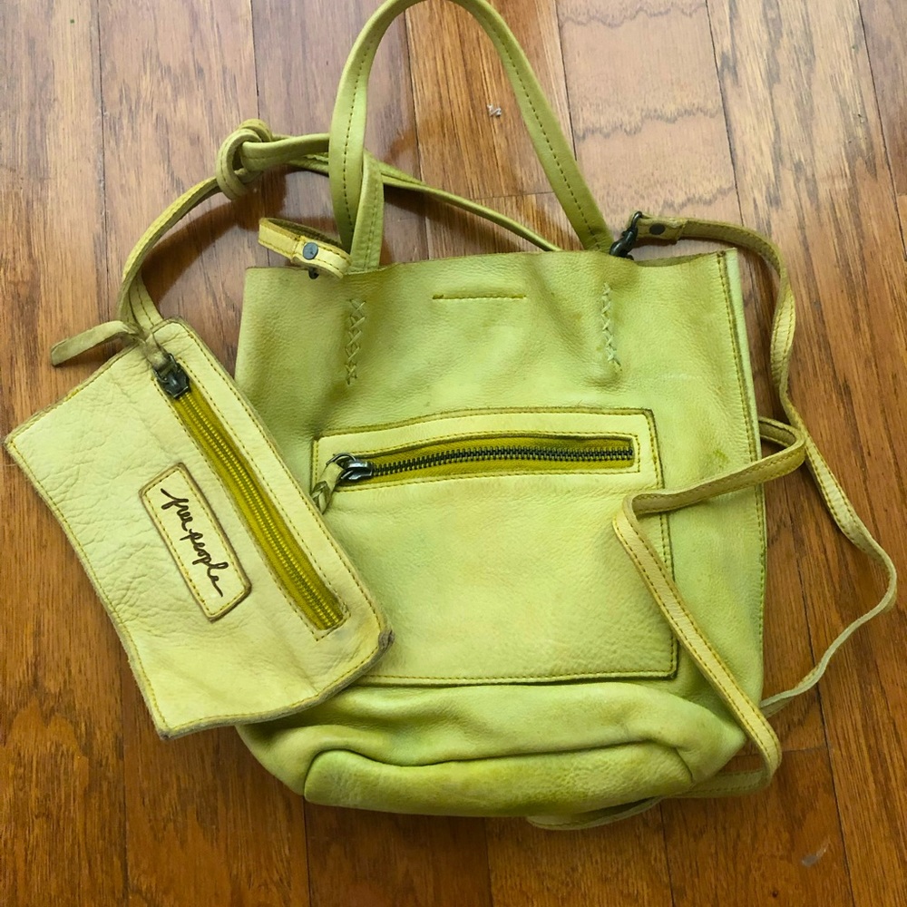 Soft, Gorgeous Free People Green Leather Allegra bag NWT Handbag